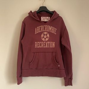 Abercrombie & fitch distress Sweatshirt In Burgundy
